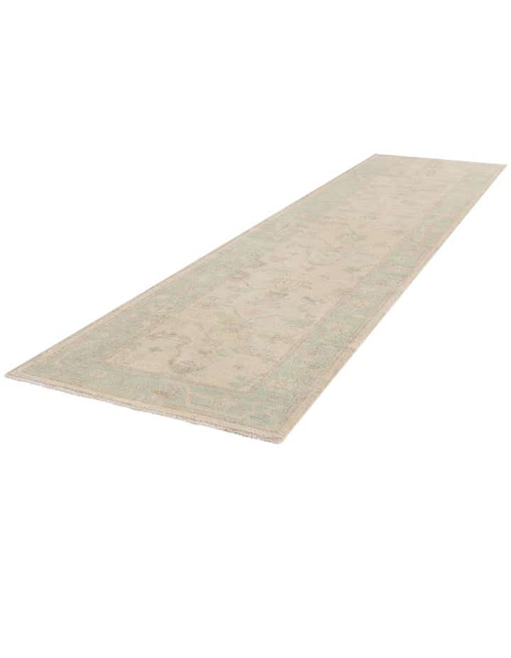 2' 9 x 11' 8 Hand Knotted Oushak Wool Runner Rug