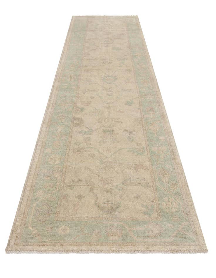 Detail image of 2' 9 x 11' 8 Hand Knotted Oushak Wool Runner Rug