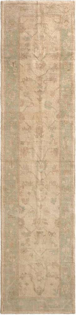 2' 9 x 11' 8 Hand Knotted Oushak Wool Runner Rug