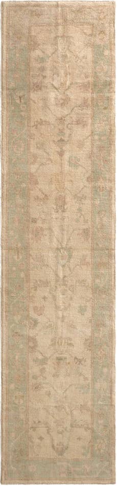 Detail image of 2' 9 x 11' 8 Hand Knotted Oushak Wool Runner Rug