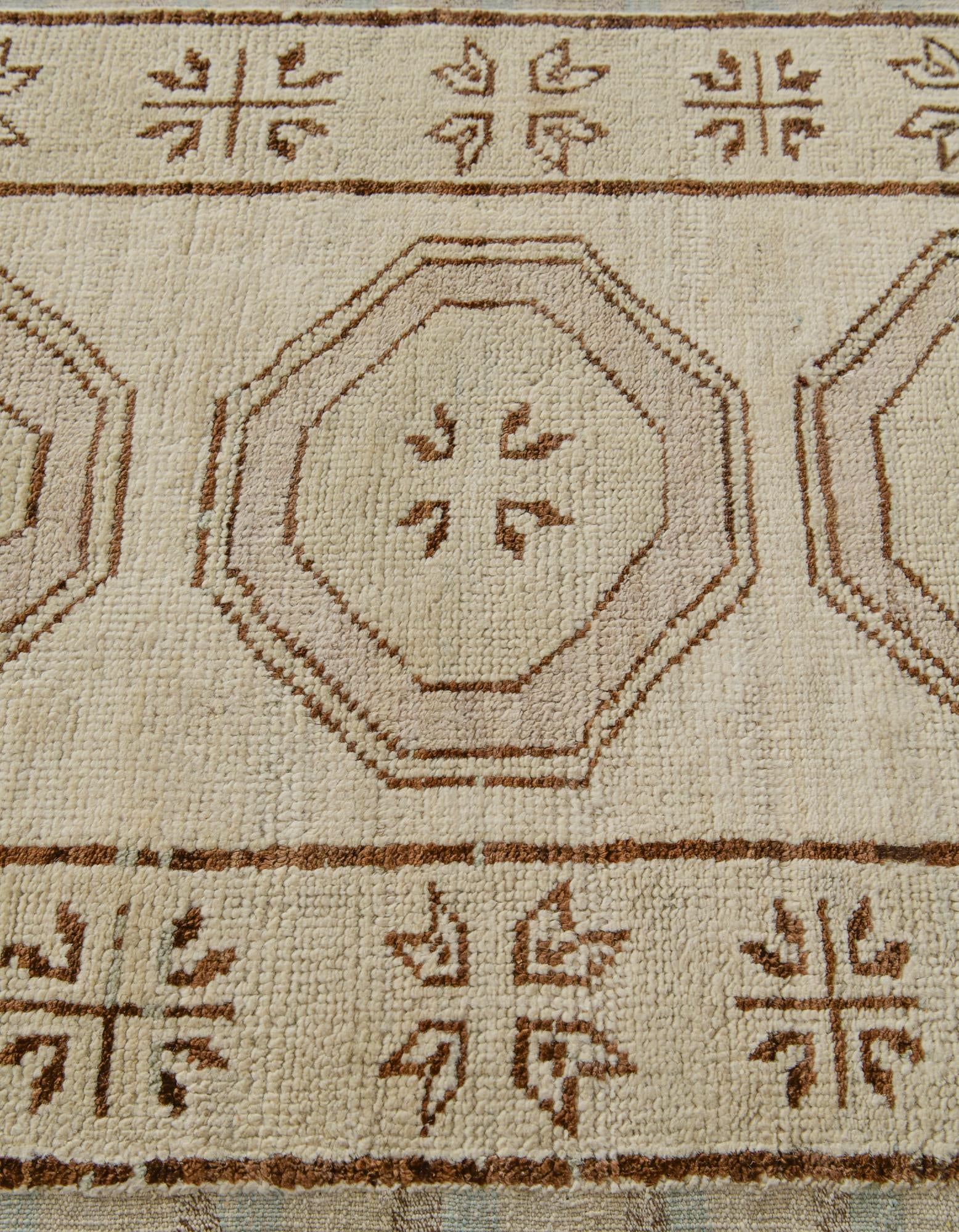2' 9 x 10' 1 Hand Knotted Oushak Wool Runner Rug