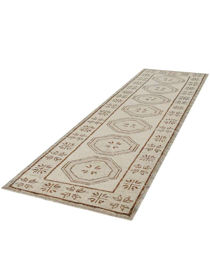 2' 9 x 10' 1 Hand Knotted Oushak Wool Runner Rug