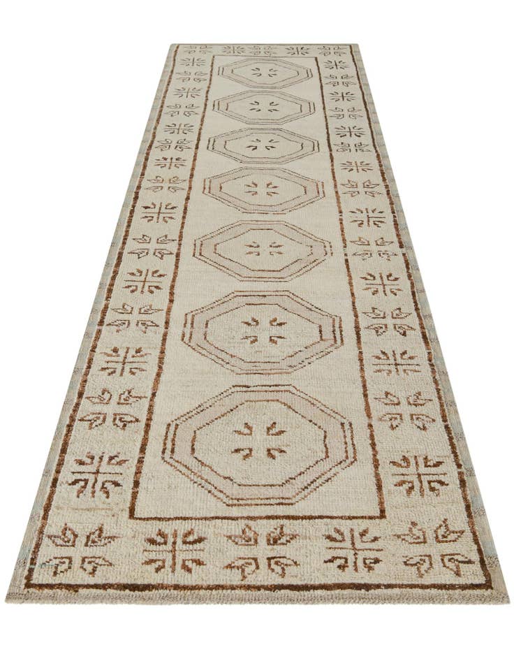 Detail image of 2' 9 x 10' 1  Hand Knotted Oushak Wool Runner Rug