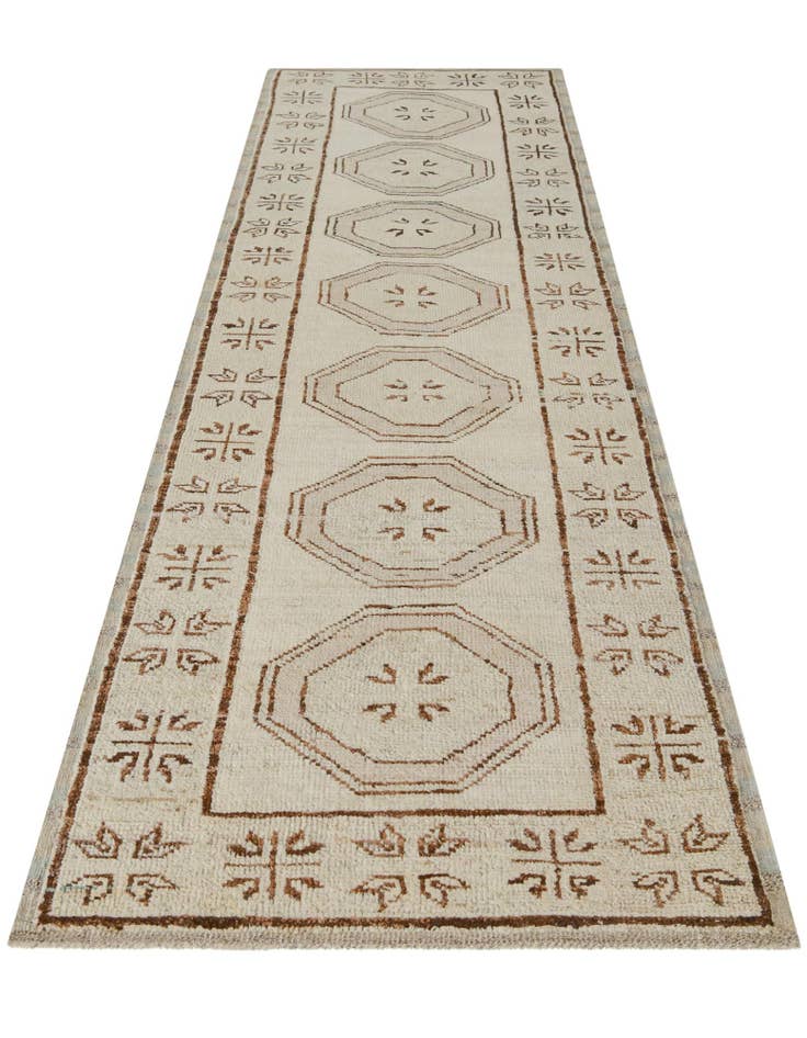 Detail image of 2' 9 x 10' 1 Hand Knotted Oushak Wool Runner Rug
