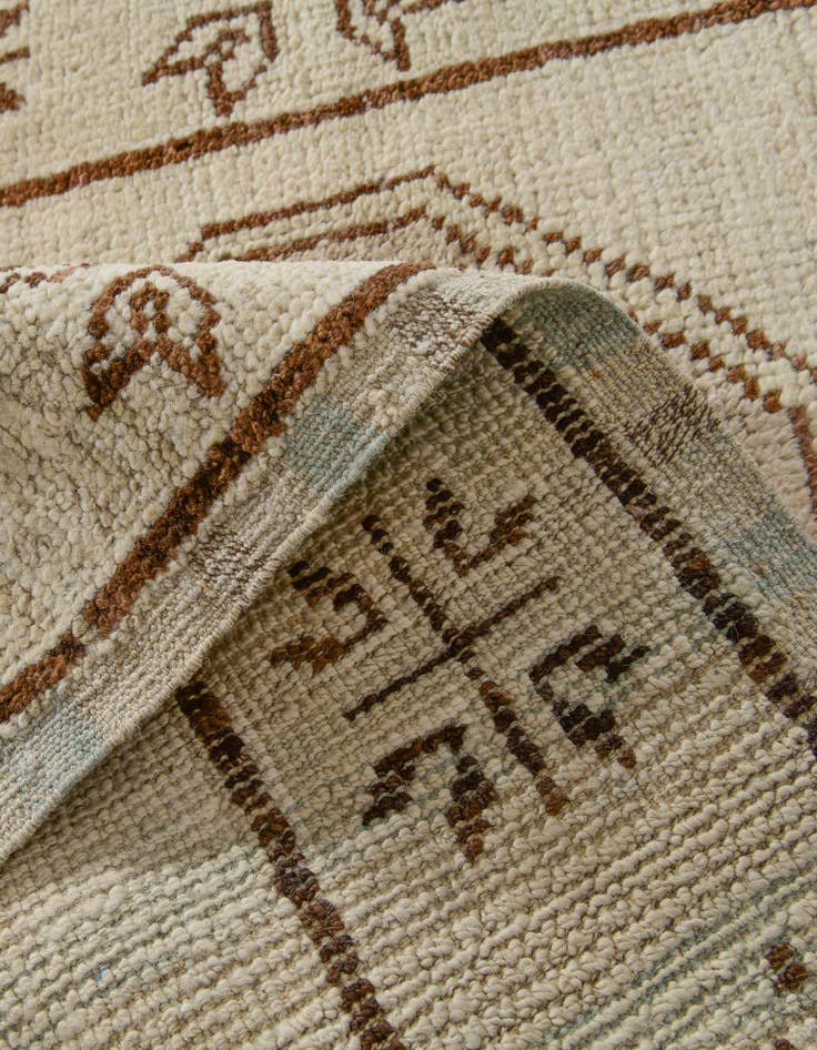 Detail image of 2' 9 x 10' 1 Hand Knotted Oushak Wool Runner Rug