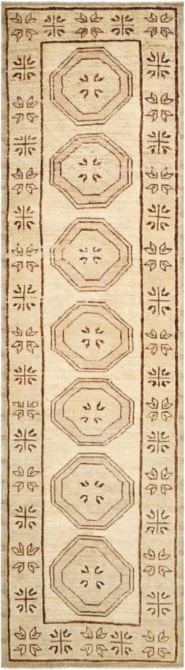 Detail image of 2' 9 x 10' 1 Hand Knotted Oushak Wool Runner Rug
