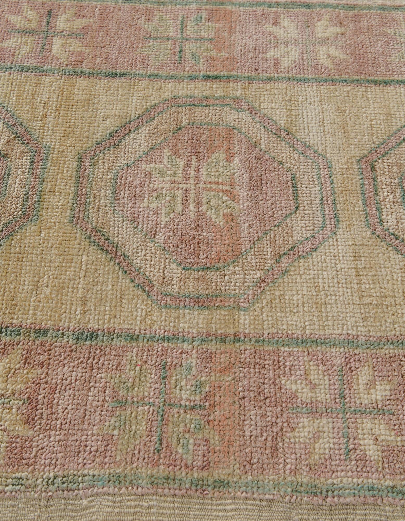 2' 9 x 10' 10 Hand Knotted Oushak Wool Runner Rug