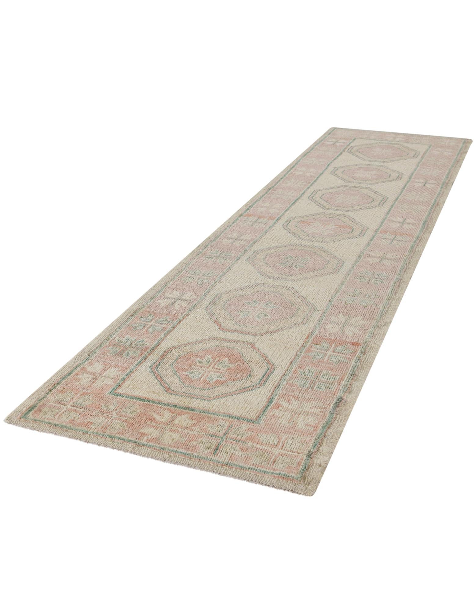2' 9 x 10' 10 Hand Knotted Oushak Wool Runner Rug