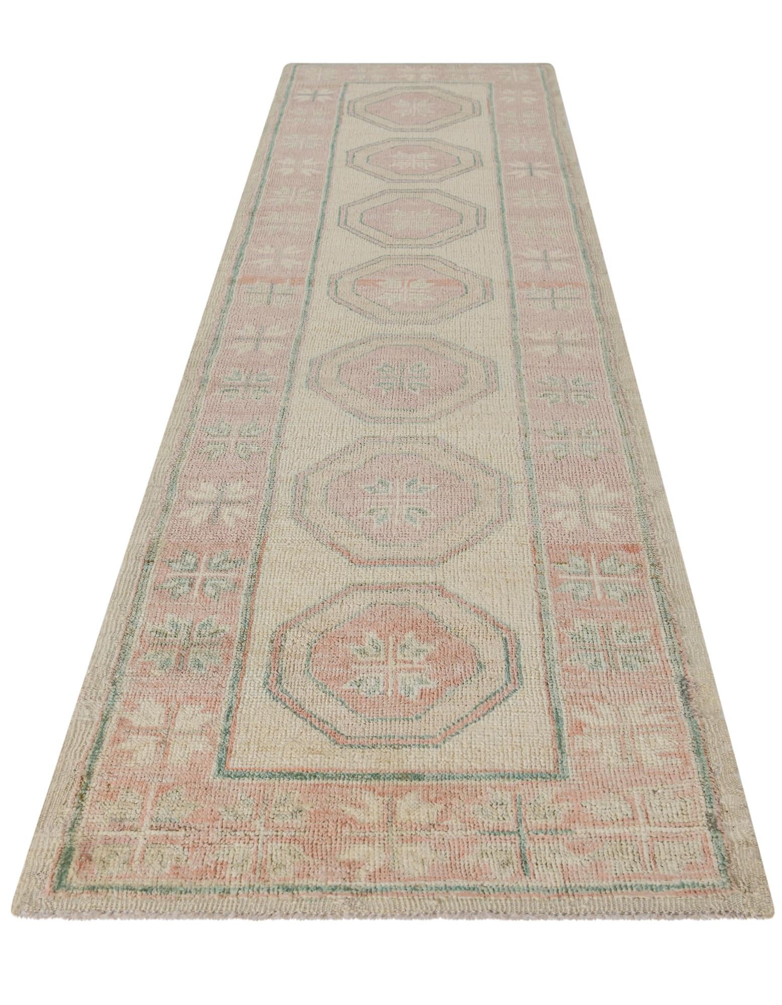 2' 9 x 10' 10 Hand Knotted Oushak Wool Runner Rug