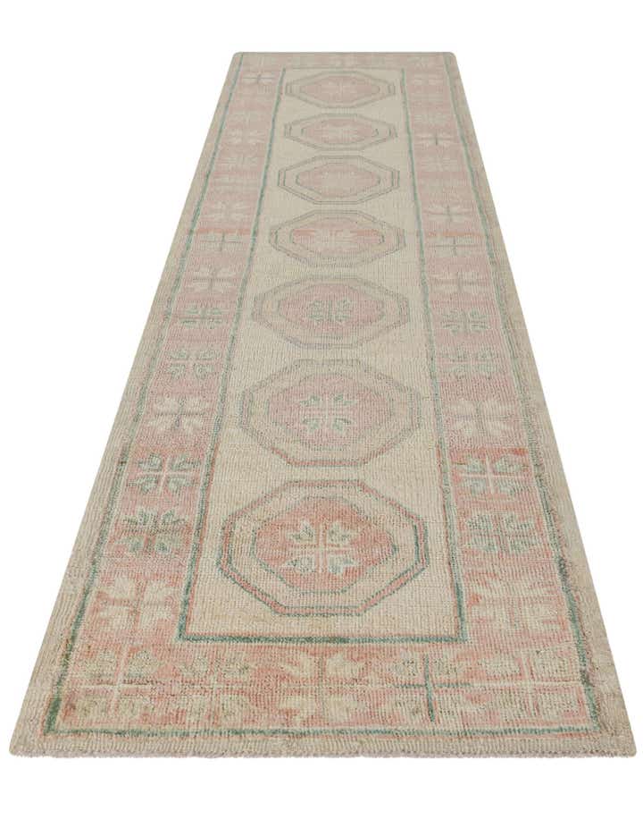 2' 9 x 10' 10 Hand Knotted Oushak Wool Runner Rug