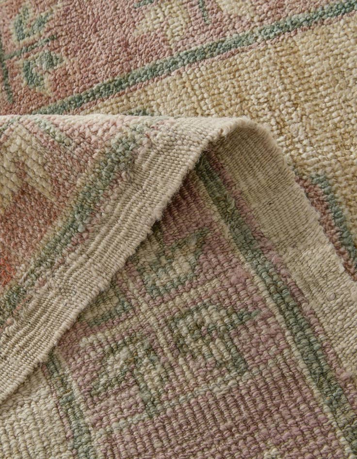 Detail image of 2' 9 x 10' 10 Hand Knotted Oushak Wool Runner Rug