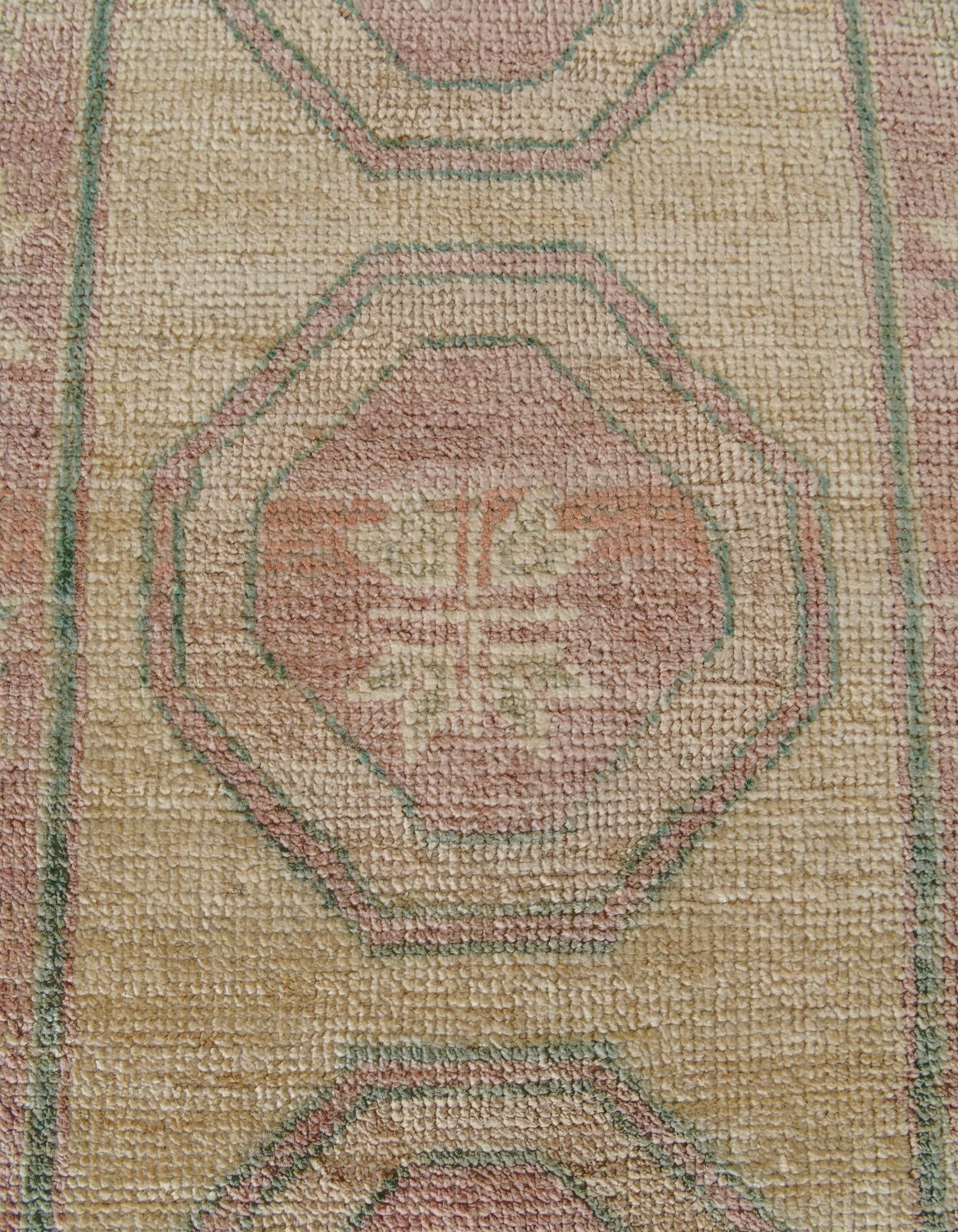 2' 9 x 10' 10 Hand Knotted Oushak Wool Runner Rug