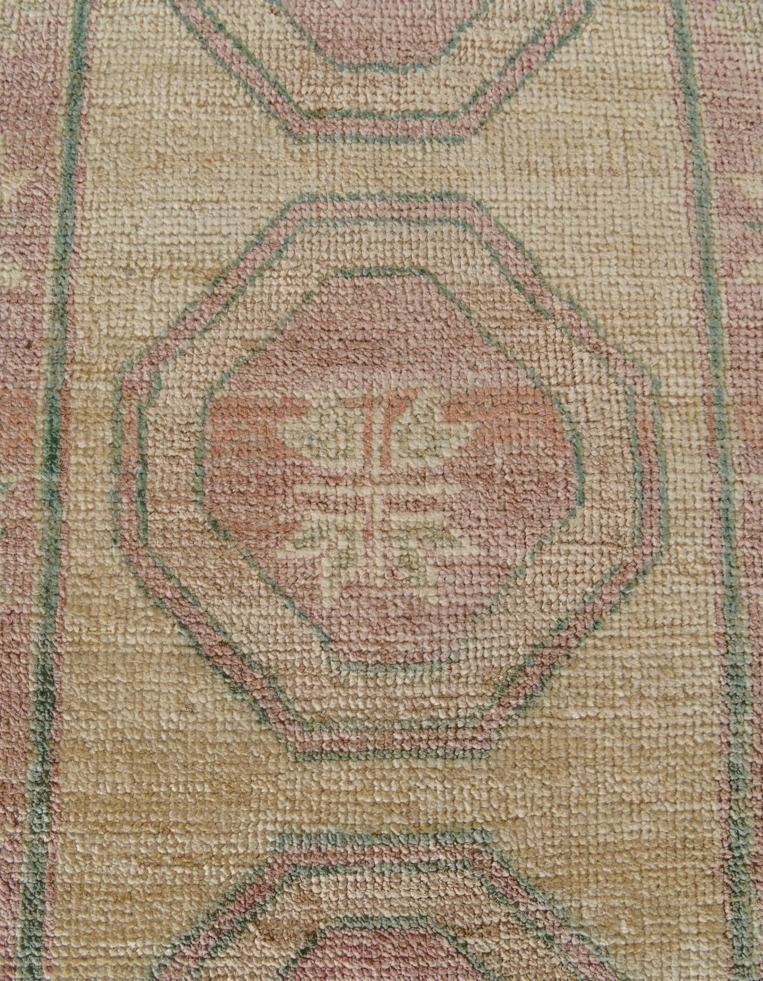2' 9 x 10' 10 Hand Knotted Oushak Wool Runner Rug