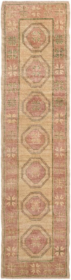 Detail image of 2' 9 x 10' 10 Hand Knotted Oushak Wool Runner Rug