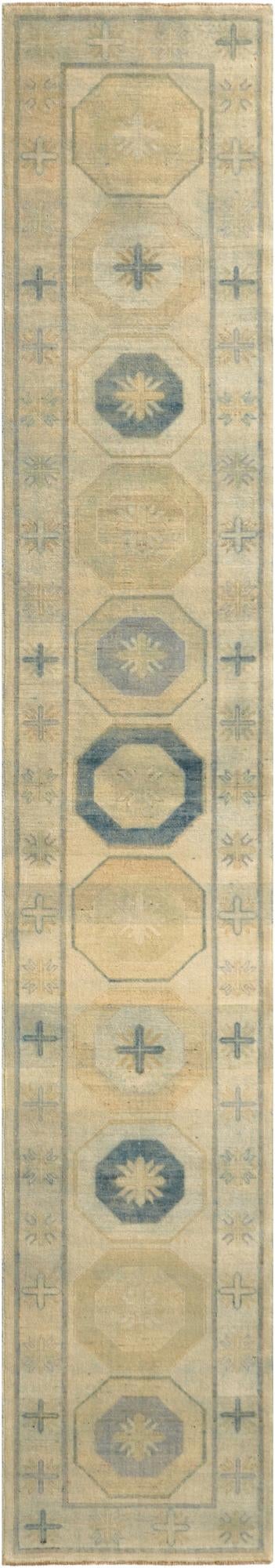 2' 10 x 16' 3  Hand Knotted Oushak Wool Runner Rug