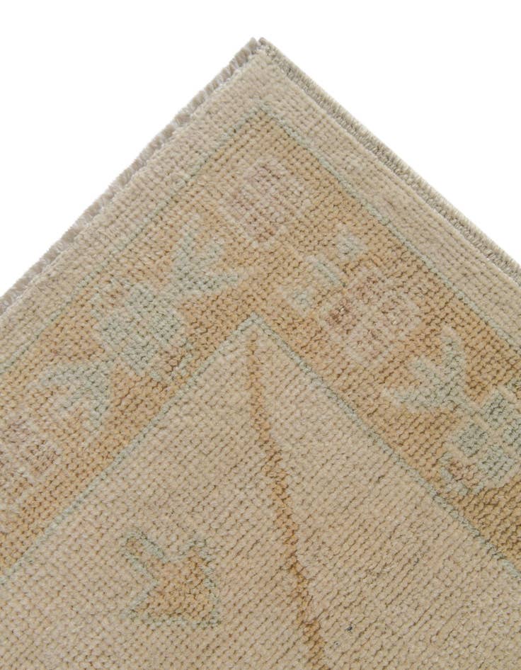 Detail image of 2' 8 x 11' 8 Hand Knotted Oushak Wool Runner Rug
