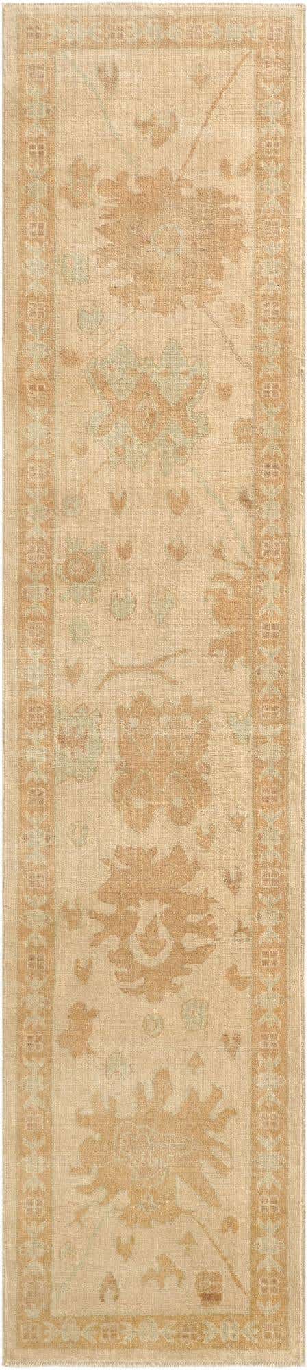 2' 8 x 11' 8 Hand Knotted Oushak Wool Runner Rug