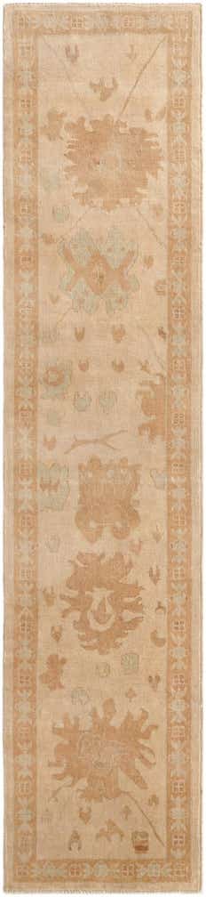 2' 8 x 11' 8 Hand Knotted Oushak Wool Runner Rug