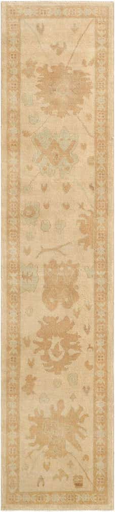 2' 8 x 11' 8 Hand Knotted Oushak Wool Runner Rug