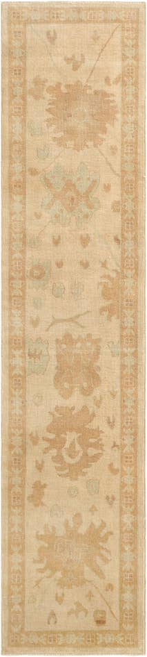 Detail image of 2' 8 x 11' 8 Hand Knotted Oushak Wool Runner Rug
