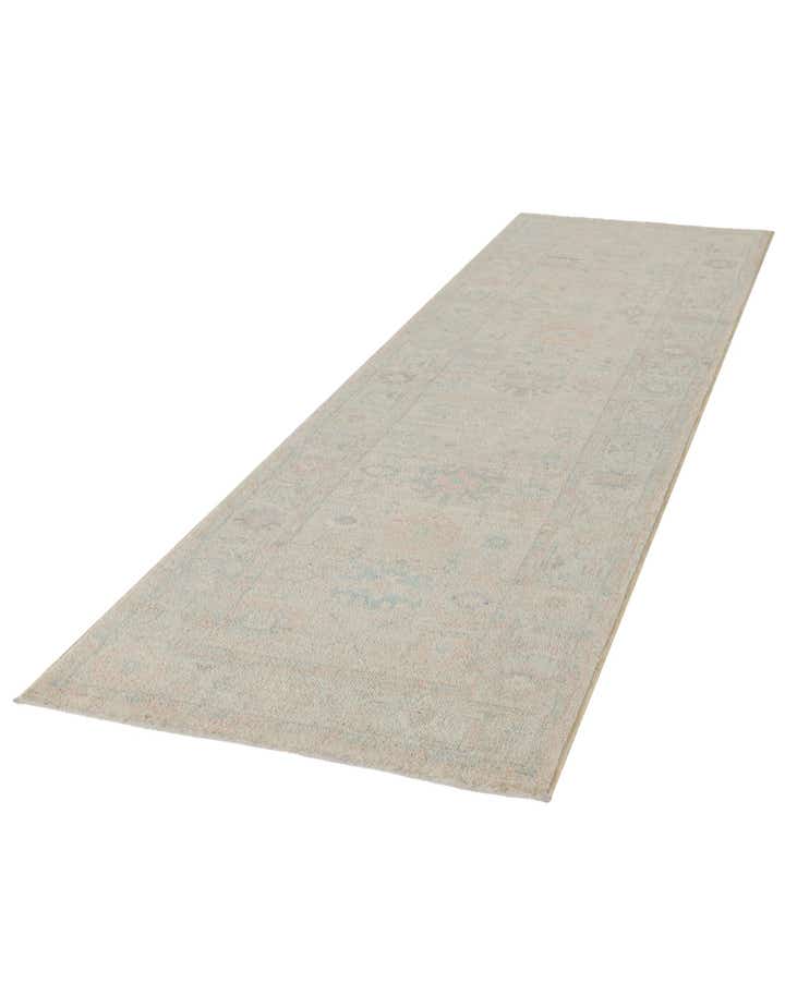 2' 8 x 9' 10 Hand Knotted Oushak Wool Runner Rug