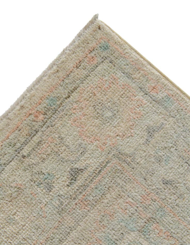 Detail image of 2' 8 x 9' 10 Hand Knotted Oushak Wool Runner Rug