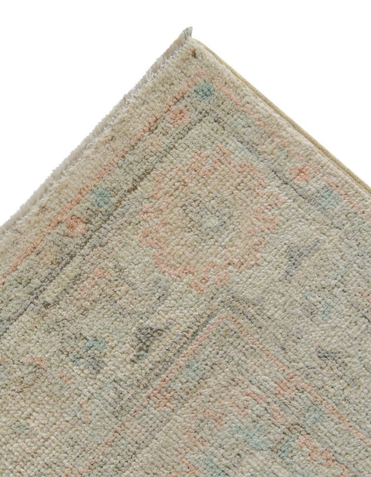 Detail image of 2' 8 x 9' 10 Hand Knotted Oushak Wool Runner Rug