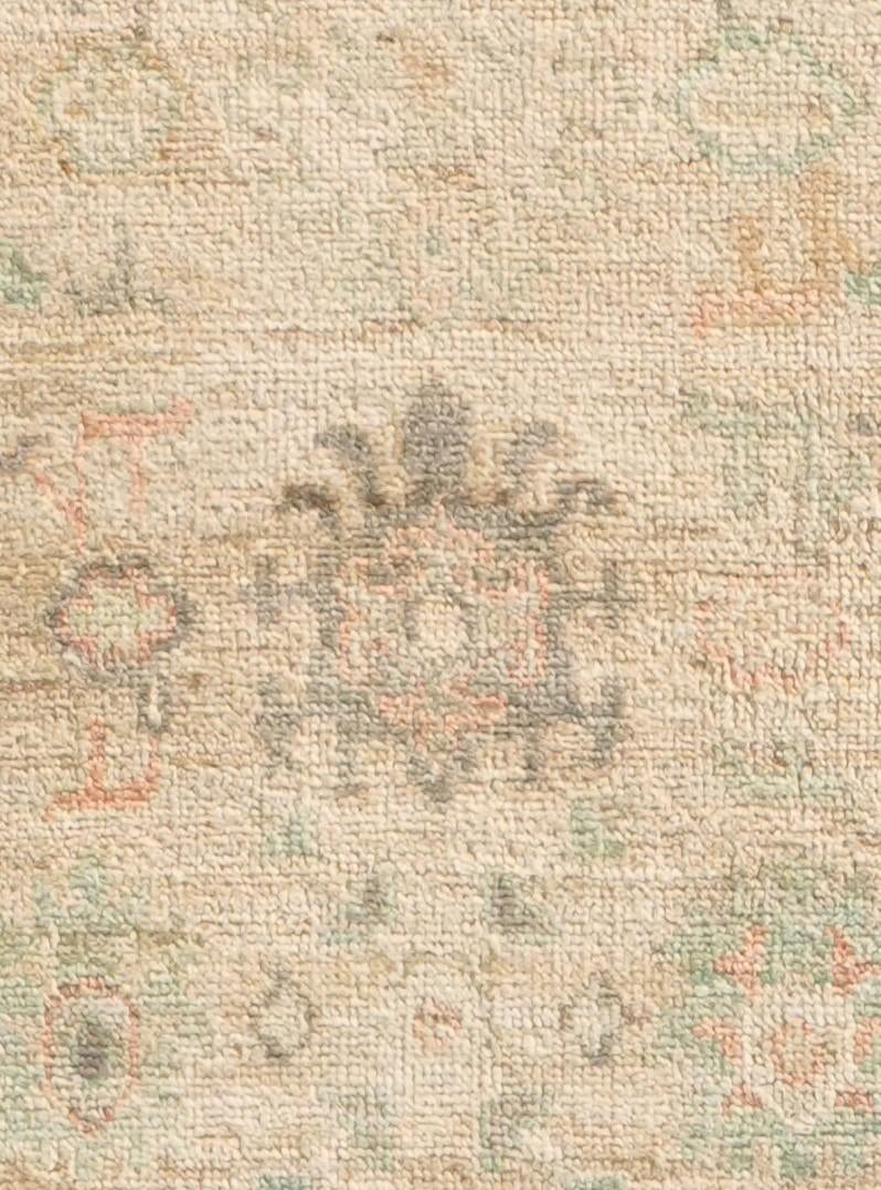 2' 8 x 9' 10 Hand Knotted Oushak Wool Runner Rug