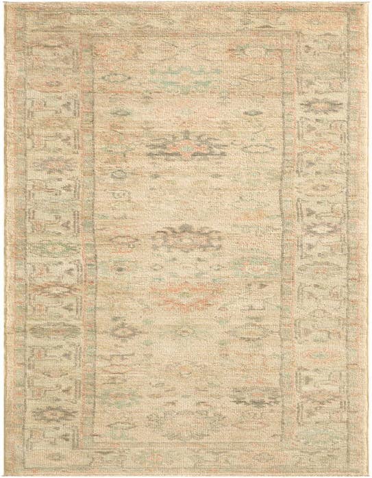 Detail image of 2' 8 x 9' 10 Hand Knotted Oushak Wool Runner Rug