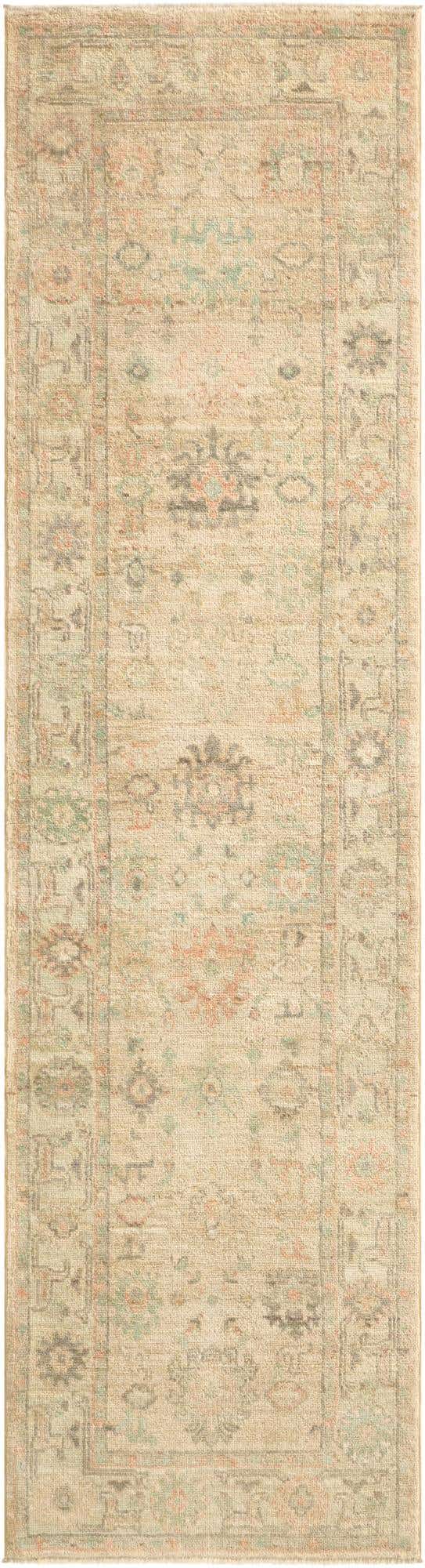 2' 8 x 9' 10 Hand Knotted Oushak Wool Runner Rug