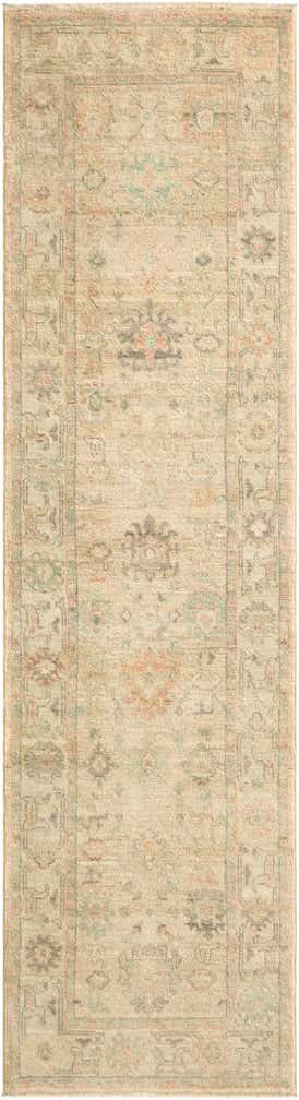 2' 8 x 9' 10 Hand Knotted Oushak Wool Runner Rug