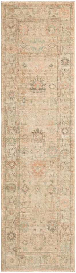 Detail image of 2' 8 x 9' 10 Hand Knotted Oushak Wool Runner Rug