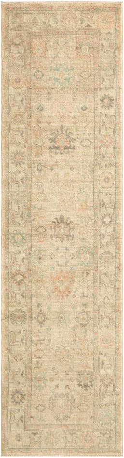 Detail image of 2' 8 x 9' 10 Hand Knotted Oushak Wool Runner Rug