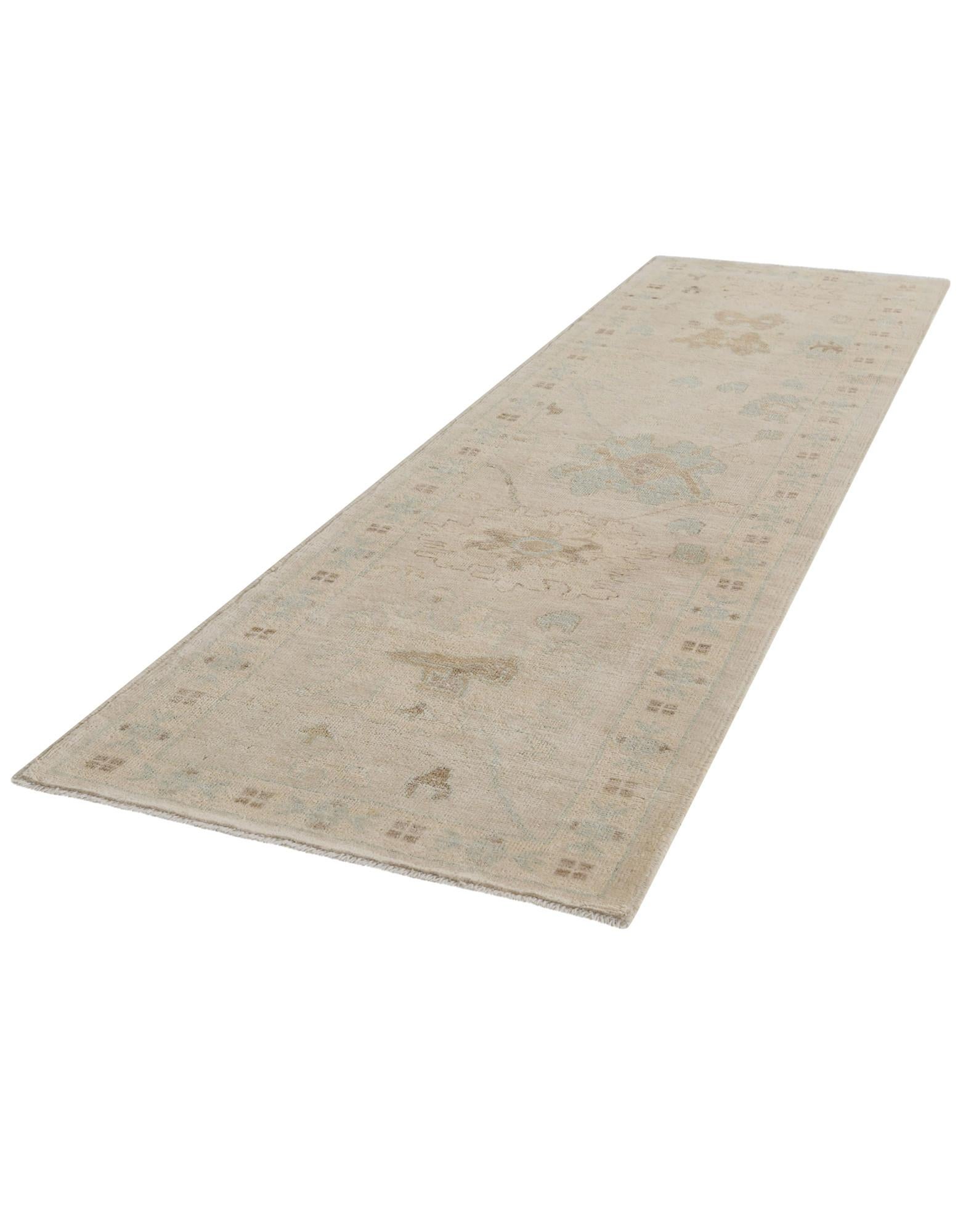 2' 9 x 9' 10 Hand Knotted Oushak Wool Runner Rug