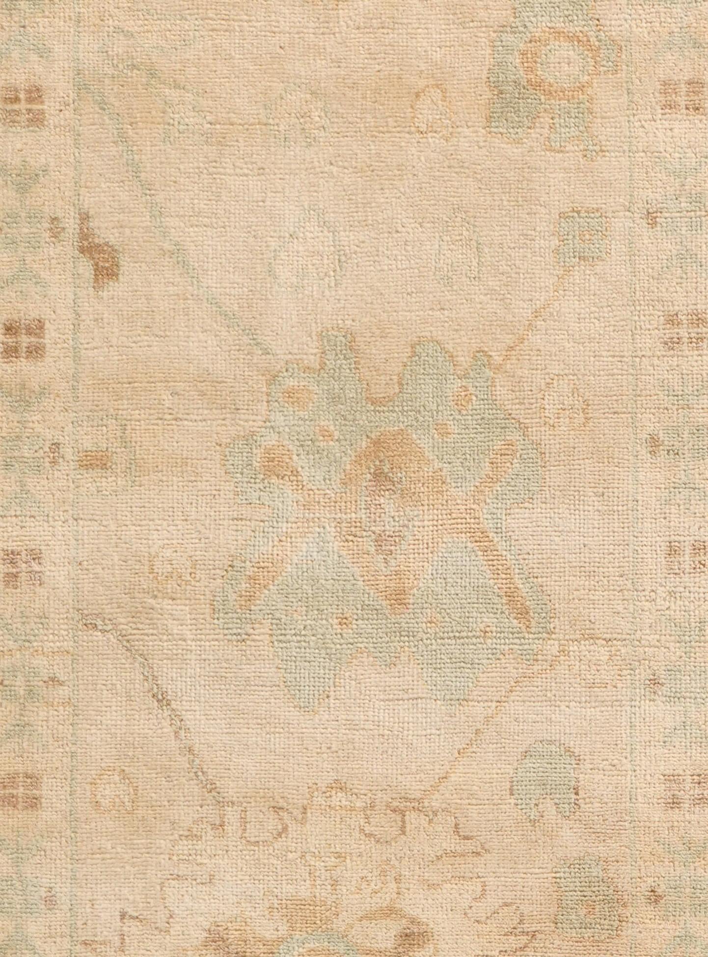 2' 9 x 9' 10 Hand Knotted Oushak Wool Runner Rug