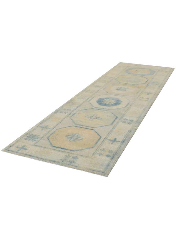 2' 11 x 10' 1 Hand Knotted Oushak Wool Runner Rug
