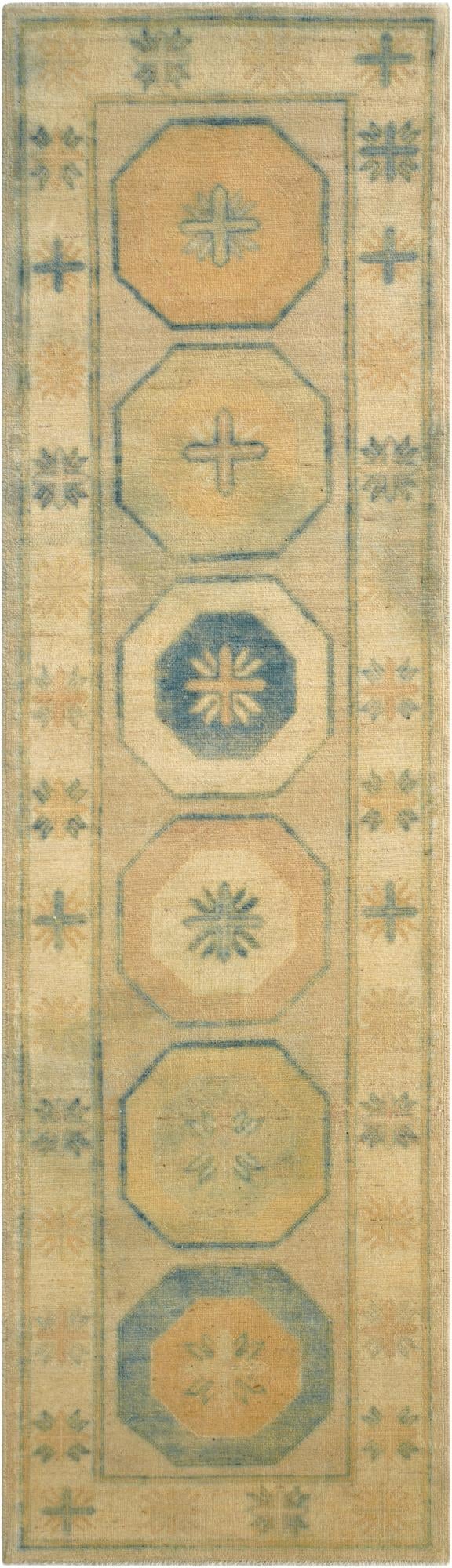 2' 11 x 10' 1  Hand Knotted Oushak Wool Runner Rug