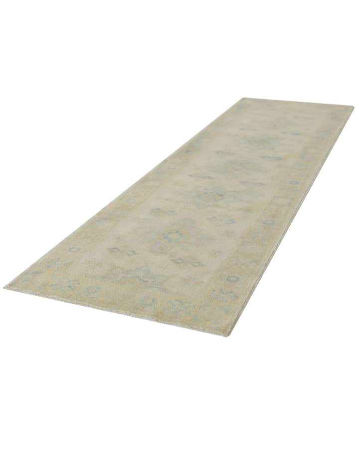 2' 9 x 9' 8 Hand Knotted Oushak Wool Runner Rug