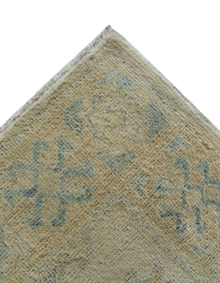Detail image of 2' 9 x 9' 8 Hand Knotted Oushak Wool Runner Rug
