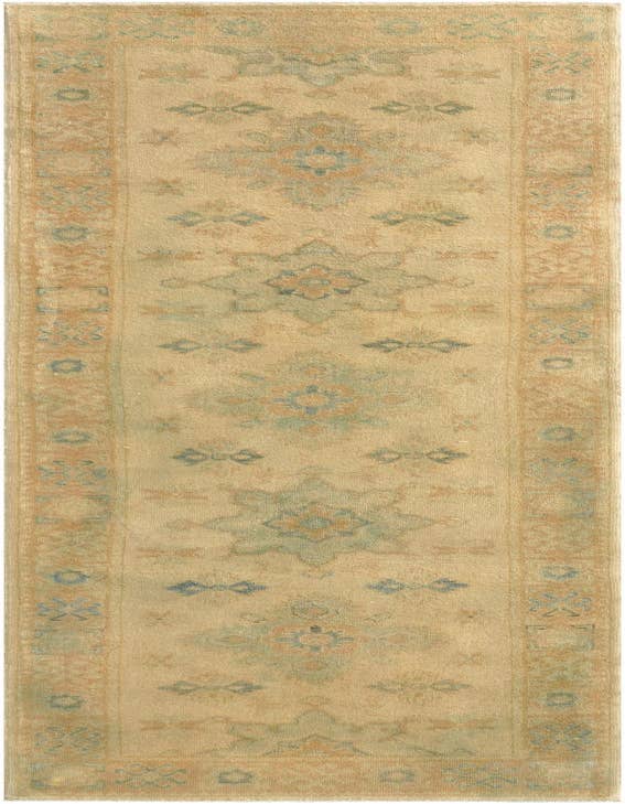 Detail image of 2' 9 x 9' 8 Hand Knotted Oushak Wool Runner Rug
