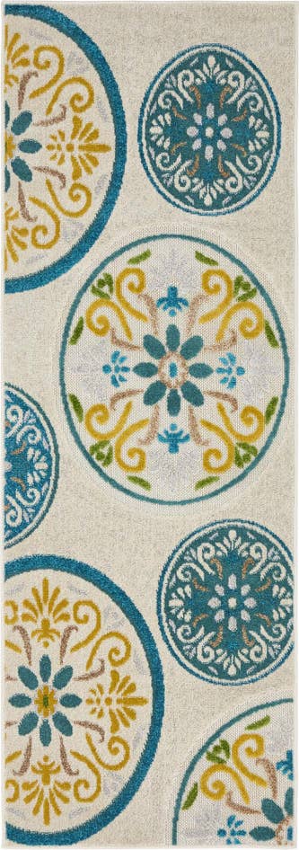 Detail image of 2' x 6' Easy-Clean Modern Indoor / Outdoor Runner Rug