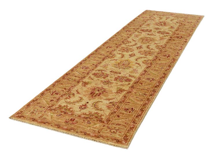 Detail image of 2' 7 x 9' 10 Hand Knotted Pershawar Ziegler Runner Rug