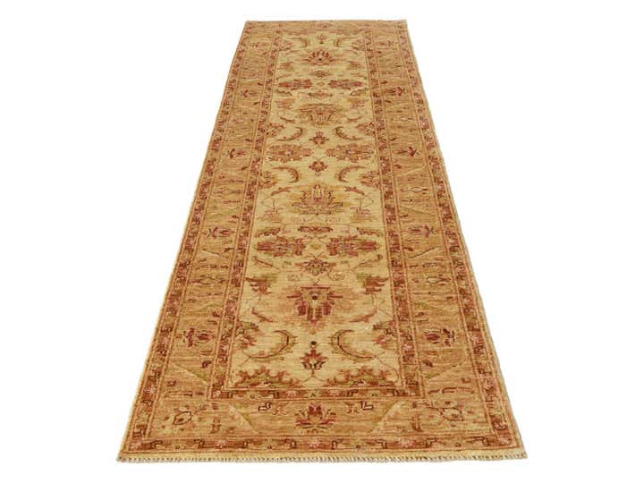 2' 7 x 9' 10 Hand Knotted Pershawar Ziegler Runner Rug
