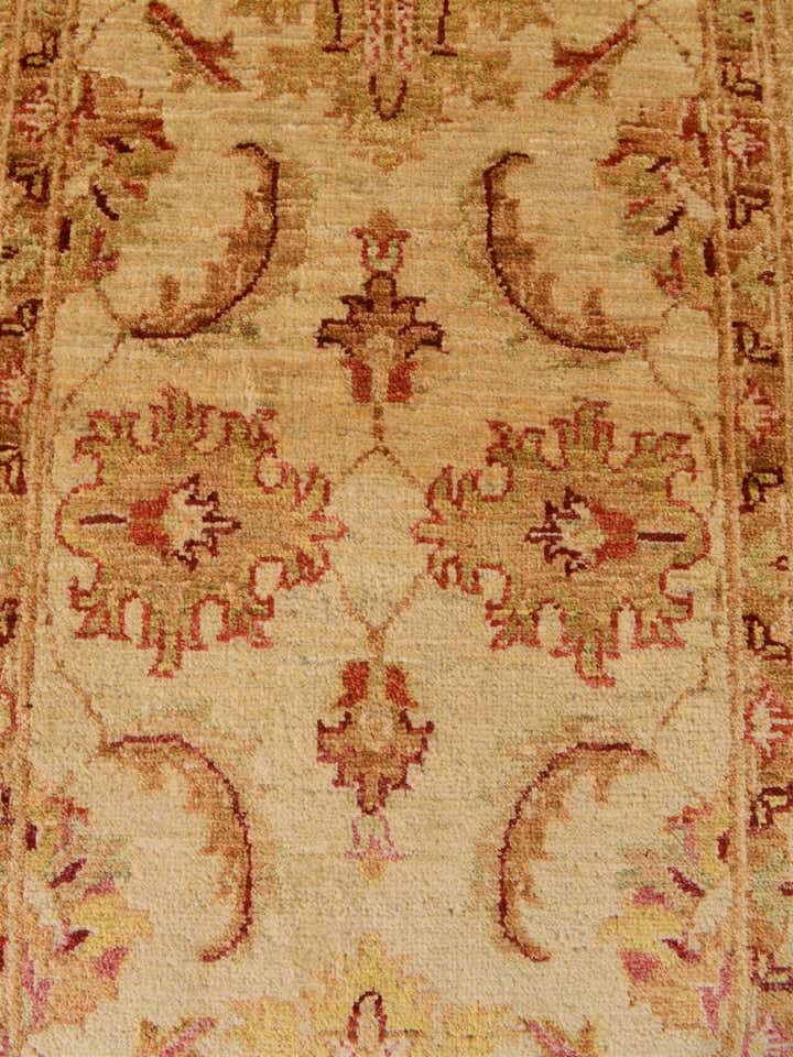 2' 7 x 9' 10 Hand Knotted Pershawar Ziegler Runner Rug