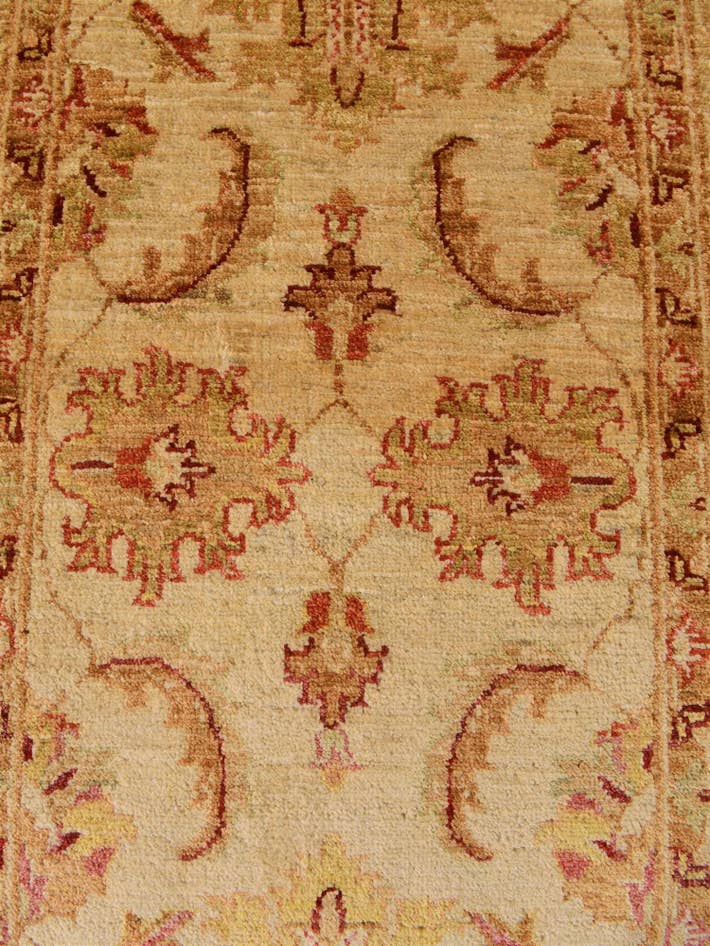 Detail image of 2' 7 x 9' 10 Hand Knotted Pershawar Ziegler Runner Rug
