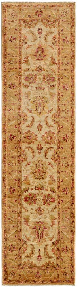 2' 7 x 9' 10 Hand Knotted Pershawar Ziegler Runner Rug