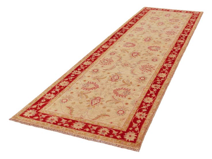 Detail image of 2' 8 x 9' 10 Hand Knotted Pershawar Ziegler Runner Rug