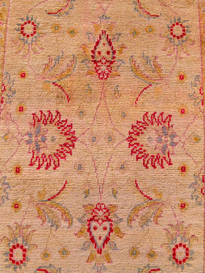 2' 8 x 9' 10 Hand Knotted Pershawar Ziegler Runner Rug