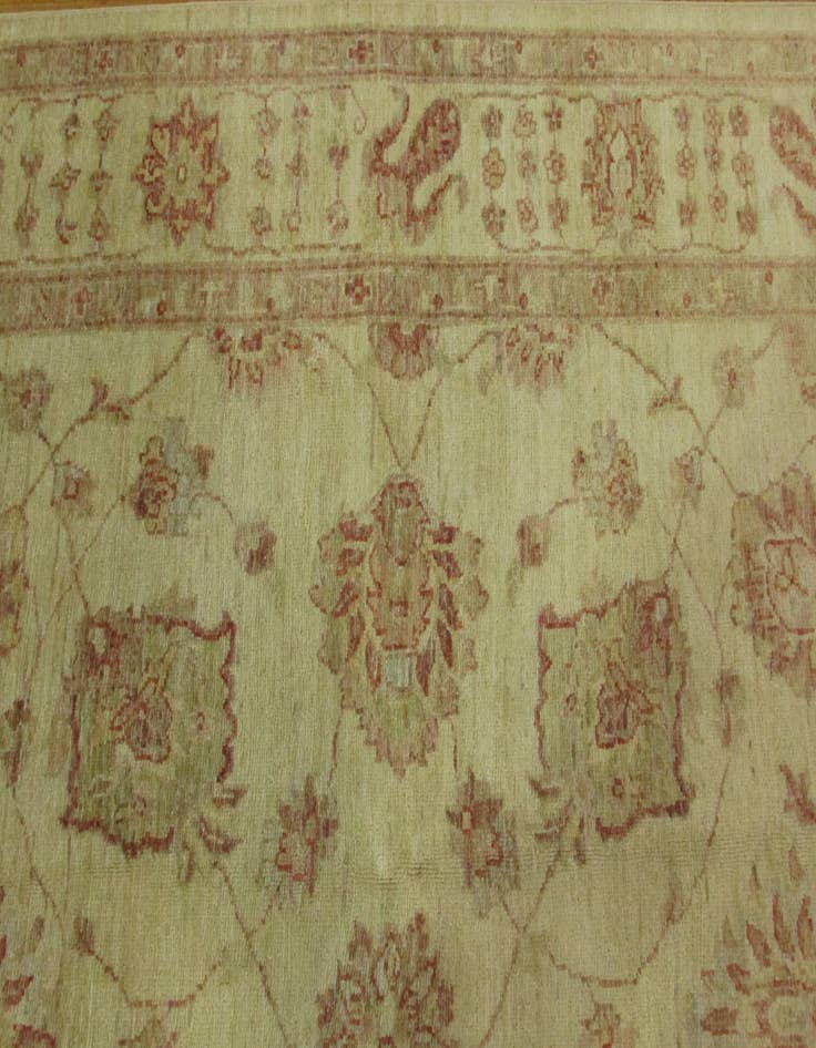 Detail image of 5' 3 x 29' 1  Hand Knotted Peshawar Ziegler Oriental Runner Rug