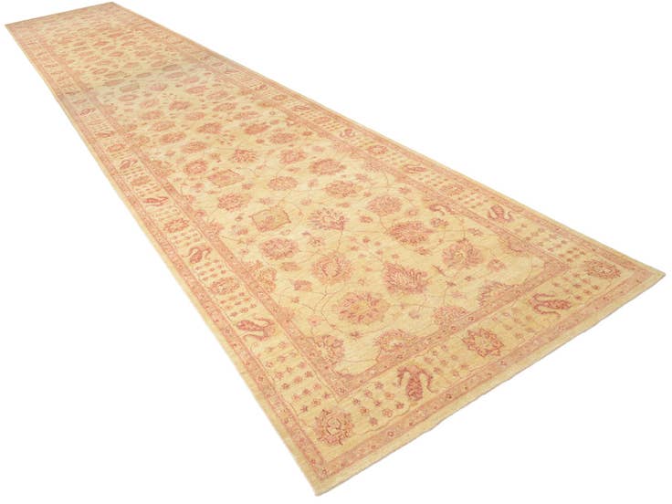 Detail image of 5' 3 x 29' 1 Hand Knotted Peshawar Ziegler Oriental Runner Rug